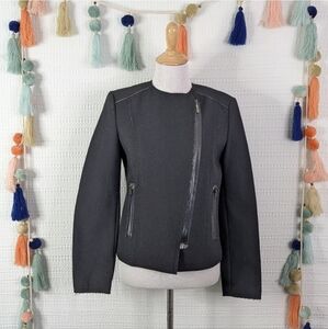 Benetton Collarless Moto Jacket